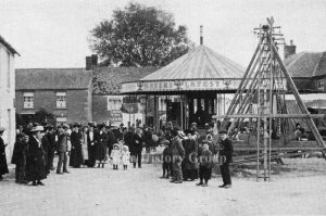 Historic photo, taken in about 1910 of the Aston Feast in The Square, Aston.