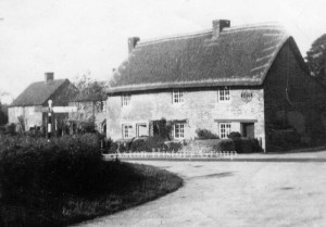 Old photograph of the Cote Crossroads taken in 1937.