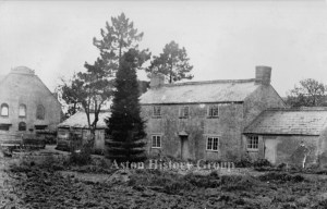 Old photograph of Elm Barn and the Baptist chapel in Cote.