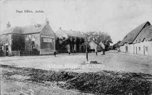 Historic photo of The Square in Aston, before the building of the War Memorial.