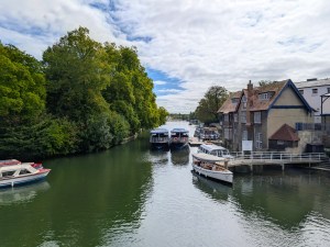 View from Folly Bridge looking towards Chistchurch Meadows and Iffley