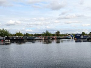 Boats moored on the River Thames at Oxford